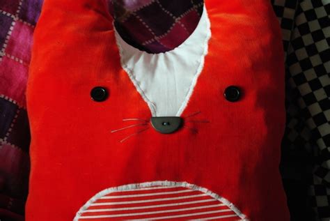 Cute diy no sew fox throw pillow | pumpkin emily. Fox Pillow · How To Make A Fox Plushie · Sewing on Cut Out ...