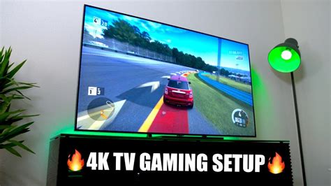 ultimate 4k tv gaming setup and tour qled 2018 edition youtube