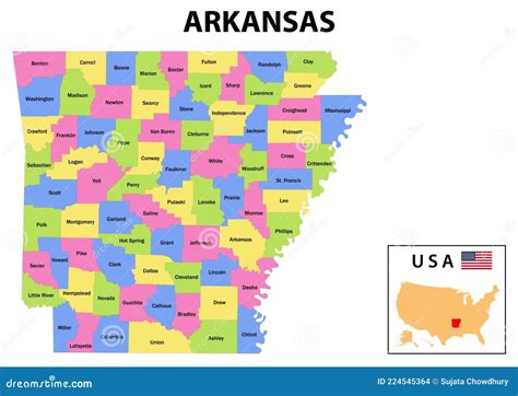 Mapa De Arkansas Mapa De Estado Y Distrito De Arkansas Mapa