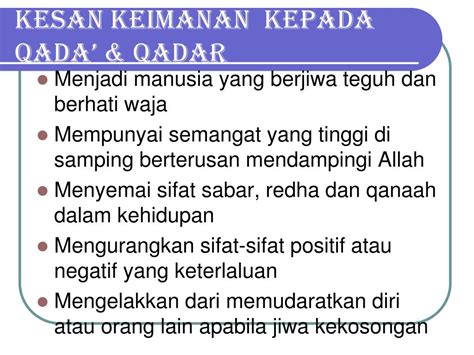 Tata Cara Yang Benar Beriman Kepada Qada Dan Qadar Allah Menurut