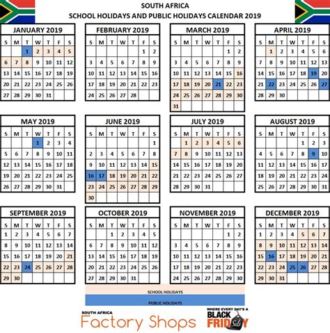 Sa School Terms And Public Holidays 2019 And 2020 Africa Wild