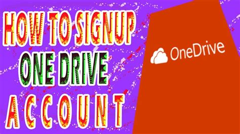 How To Create One Drive Account And Sign In One Drive Account ਨੂੰ