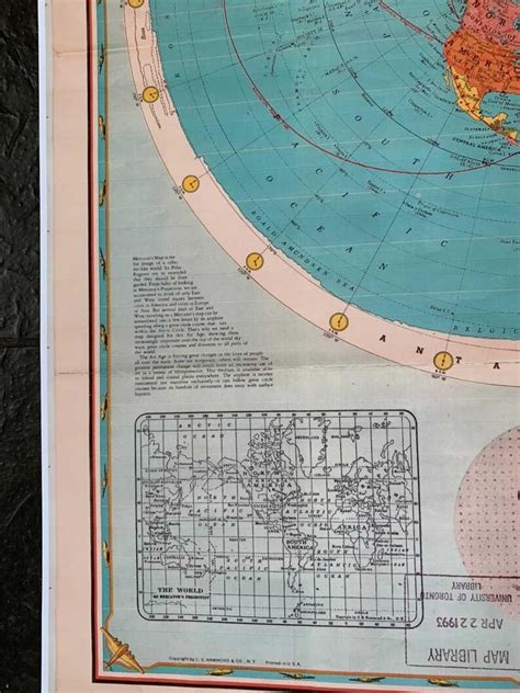 Air Age Map Of The World Polar Projection Etsy