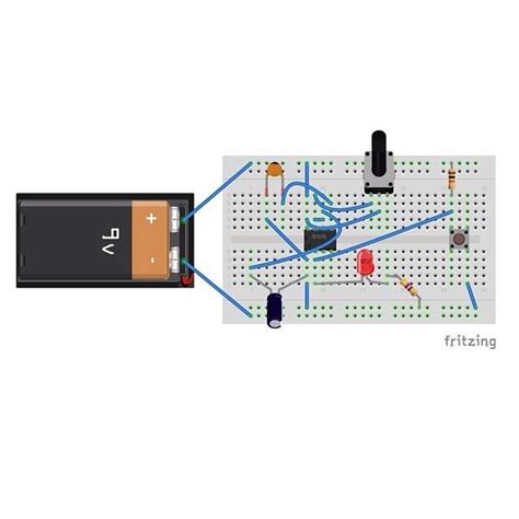 An Adjustable 555 Timer In Monostable Mode Circuit Turning The