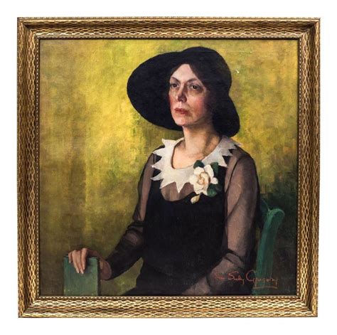 1920s Oil Portrait Painting By Sue Gregory On Oil