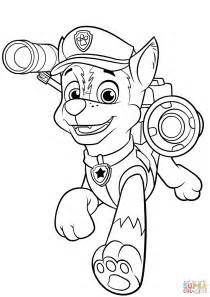 Paw patrol chase coloring pages are a fun way for kids of all ages to develop creativity focus motor skills and color recognition. Chase with Police Pup-Pack coloring page | Free Printable ...