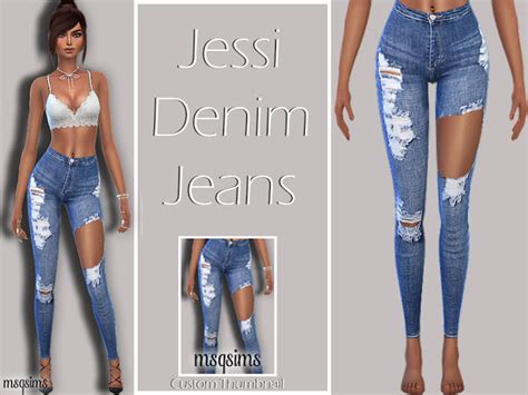 Jessi Denim Jeans At Msq Sims Sims 4 Updates
