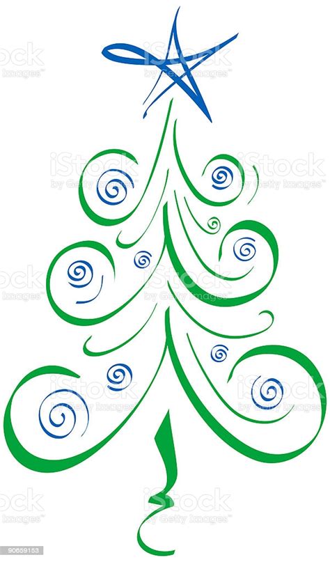 Whimsical Christmas Tree Stock Illustration Download