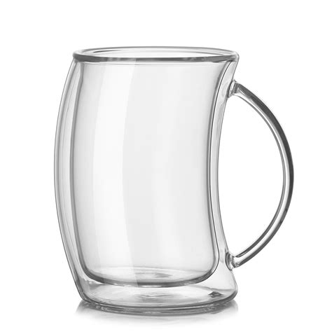 Amazon Popular Glass Cup Double Wall Glass Coffee Cup Glass Mug With Handle T Cup China