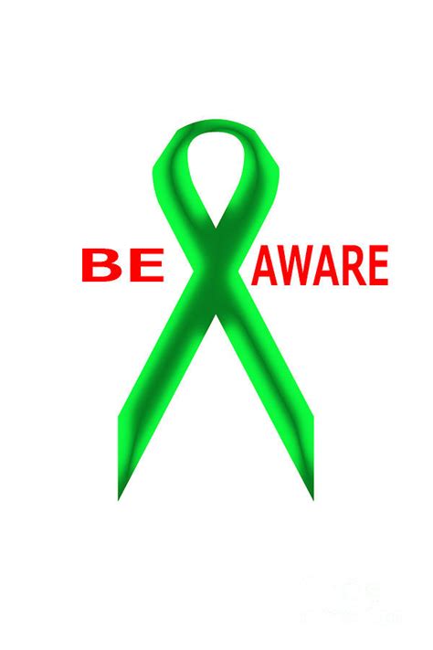 Awareness Ribbon Lime Green Digital Art By Kristina Skiba Fine Art