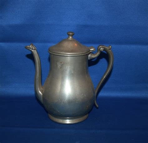 Vintage Pewter Coffee Pot Teapot Genuine Pewter Circa 1920s Coffee