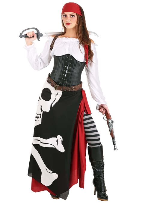 Womens Pirate Flag Gypsy Costume