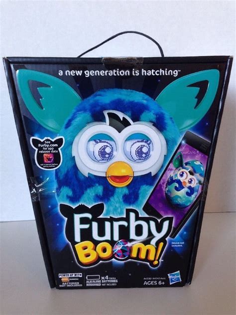 Nib Furby Boom Blue Waves Toy Hasbro Interactive 2013 Mint Sealed Never