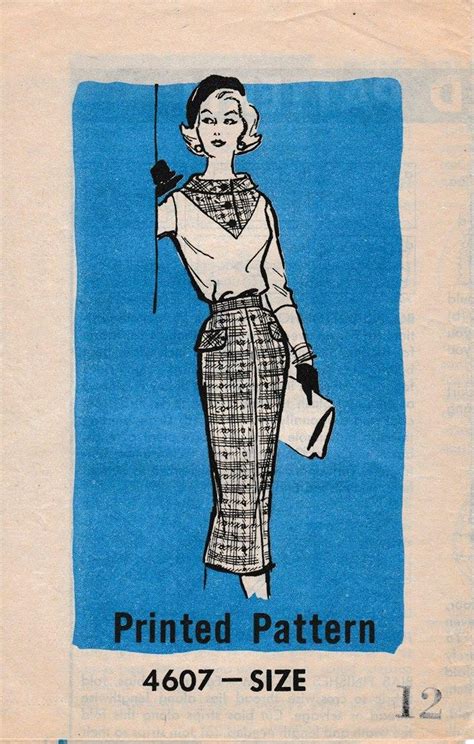Vintage Anne Adams Dress Sewing Pattern 4507 Size 12 Bust 32 Complete