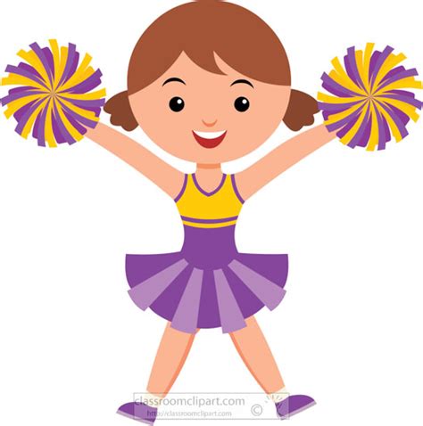 Purple Cheerleaders Clipart Cheerleader Clipart Image Paper Clip Art
