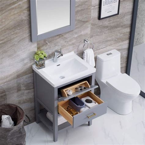 Small bathroom vanity sink combos are the trend today. Shop for F&R 24 Inch Bathroom Vanity and Sink Combo with ...
