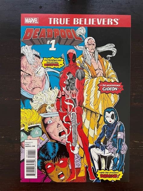 True Believers Deadpool 1 Liefeld Marvel 2016 Nm 94 New Mutants 98