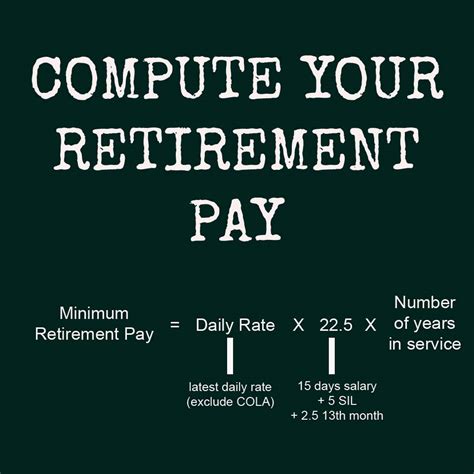 How To Compute For Retirement Pay Philippines Retirement Benefit
