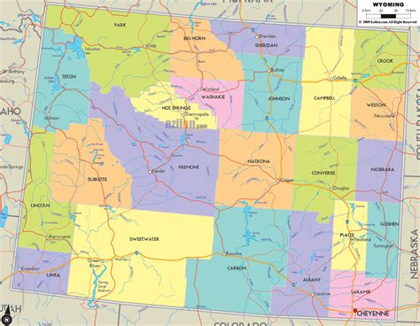 Printable Wyoming Map