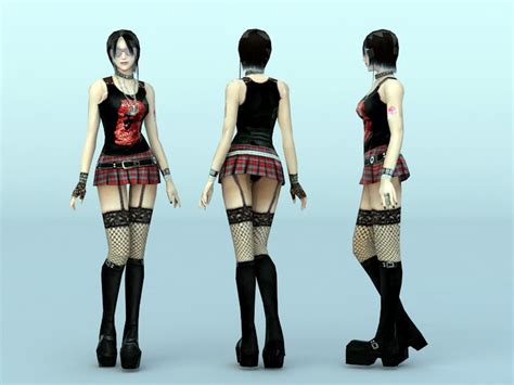 Scene Girl Character 3d Model 3ds Max Files Free Download Modeling