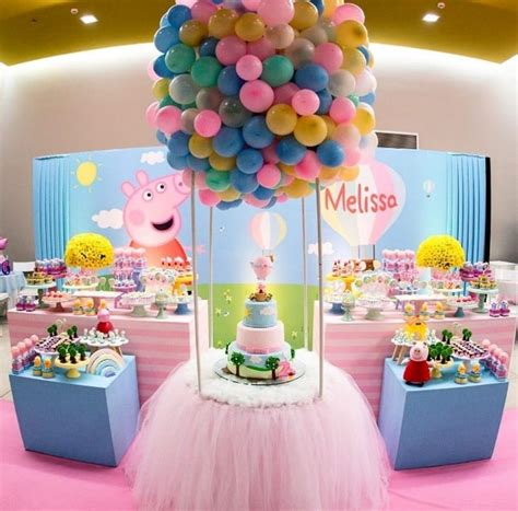 Ver más ideas sobre cumple peppa, fiesta de cumpleaños de peppa pig, peppa pig. Pin by Ivone on Aniversarios | Peppa pig party decorations ...