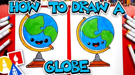 How To Draw A Globe Art For Kids Hub