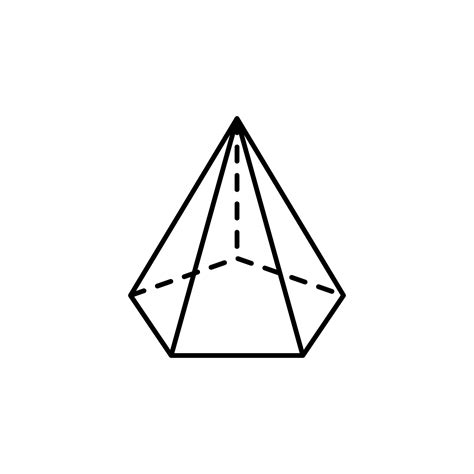 Geometric Shapes Pentagonal Pyramid Vector Icon Illustration 23020846