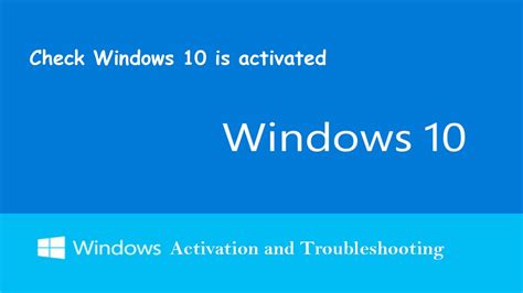 Windows 10 Activation How To Verify Youtube