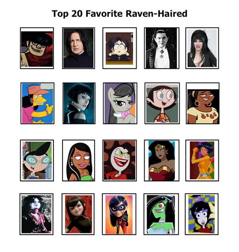 My Top 20 Favorite Raven Haired Characters 02 By Sithvampiremaster27 On