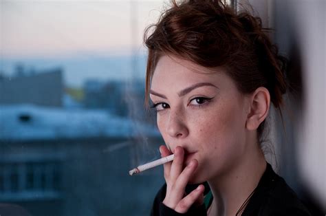 Young Woman Smoking