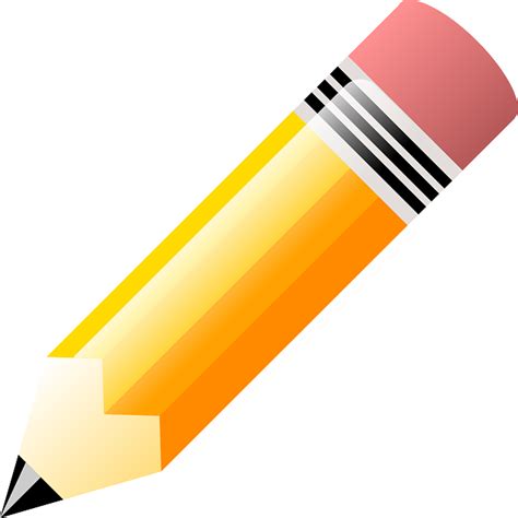 Pencil Yellow Sharp · Free Vector Graphic On Pixabay
