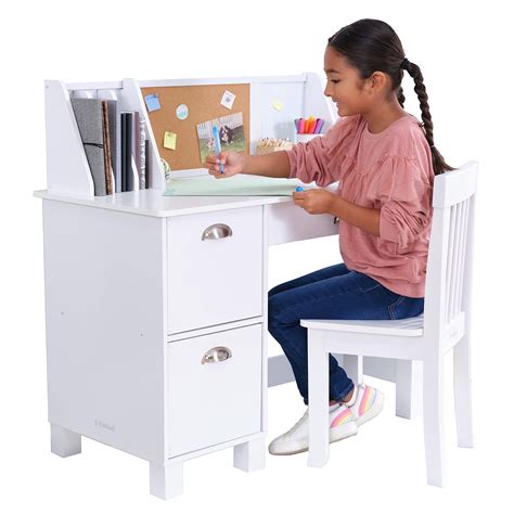 Buy Kidkraft Wooden Study Desk For Children With Chair Bulletin Board