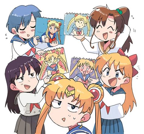 Tsukino Usagi Sailor Moon Mizuno Ami Aino Minako Hino Rei And 1