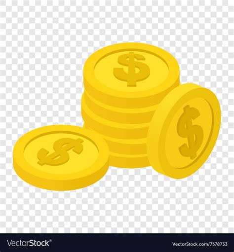 Coins Isometric 3d Icon Royalty Free Vector Image