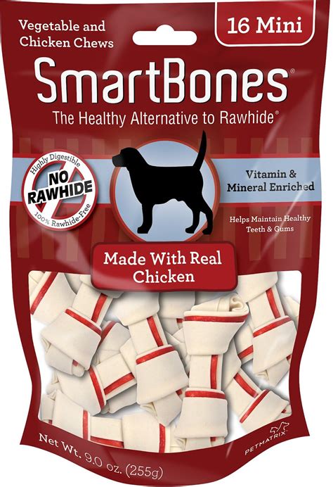 Smartbones Mini Chicken Chew Bones Dog Treats 16 Pack