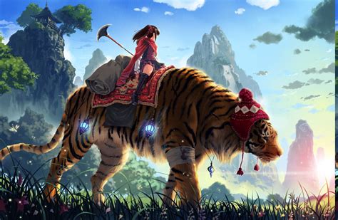 Tiger Anime Girls China Wallpapers Hd Desktop And