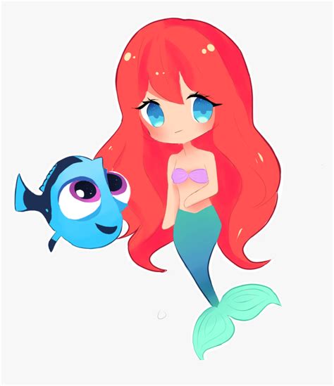 Chibi Dory Cute Mermaid Anime Drawings Hd Png Download Kindpng