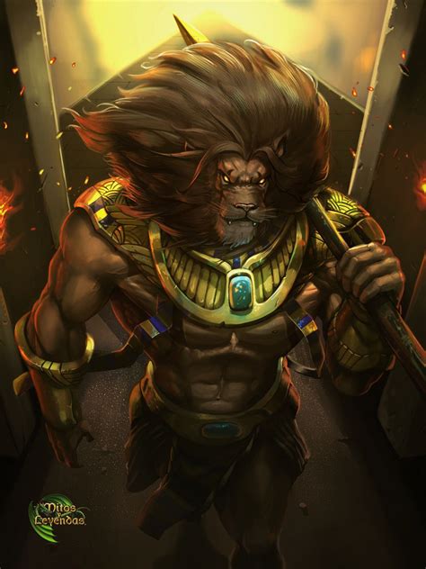 Lion God Apedemak Carlos Semper Fantasy Character Design Dungeons