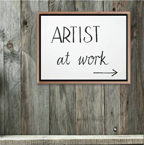 Artist At Work Sign Art Studio Sign Printable Door Signs For Etsy