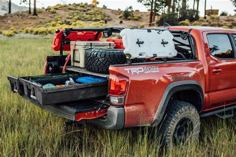 Decked Toyota Truck Bed Storage System Includes System Accessories