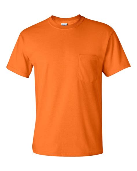 Gildan 2300 Mens Cotton T Shirt With Pocket Orange 4x Large