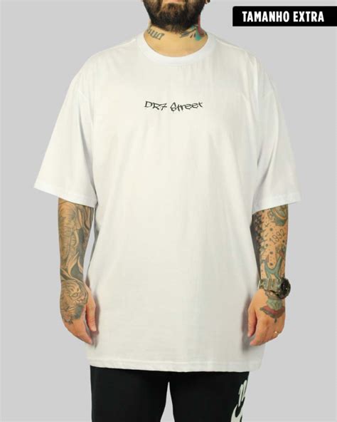 Camiseta DR7 Street Filtrando A Vida Tamanho Extra Branco