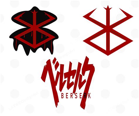 Berserk Symbols 3 Different Berserk Designs Berserk Svg Etsy Israel