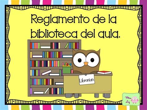 Excelente reglamento de la biblioteca del aula diseños búhos Material