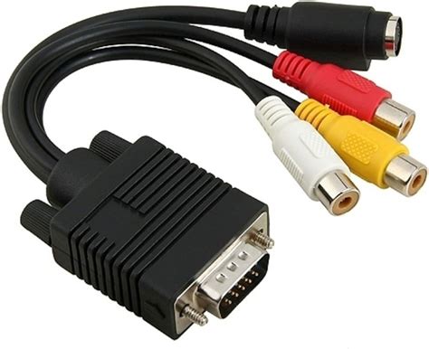 Goodlucking Cable Adaptador Vga A Rca Para Tv S Video 3 Ordenador