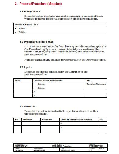 Free 10 Procedure Documentation Templates In Pdf Ms Word