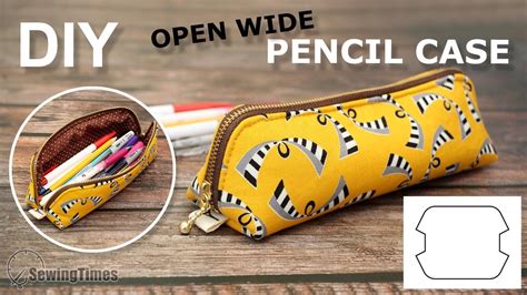 Diy Pencil Case Open Wide School Supplies Pencil Box Sewing Tutorial