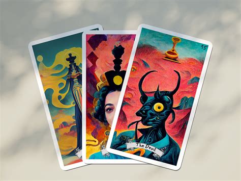 Dali Tarot Cards Surreal Tarot Deck Colorful Tarot Cards Etsy