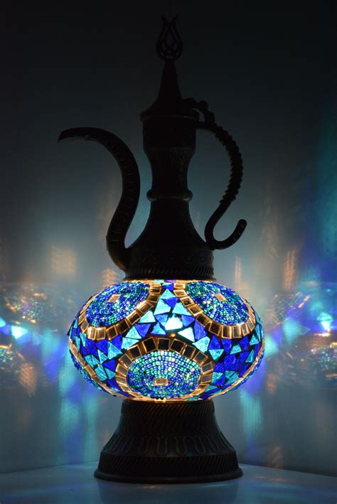 Turkish Mosaic Lamp Moroccan Tiffany Ewer Lamp Bohemian Etsy