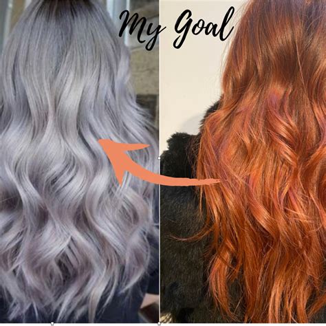 From Red Hair To Silver In 2020 Red Hair To Silver Grey Hair